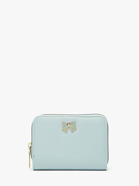 Portemonnee Button Miniprix Blauw safiano 78SM2666